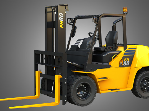 FH7080 IC Pneumatic Forklift Modello 3D