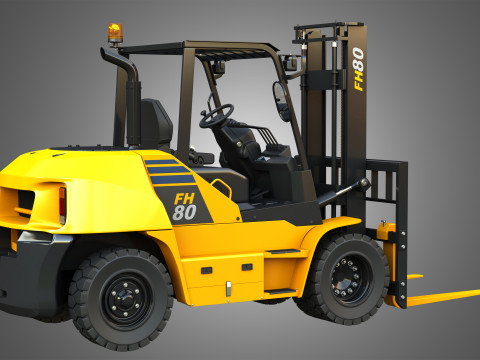 FH7080 IC Pneumatic Forklift Modello 3D
