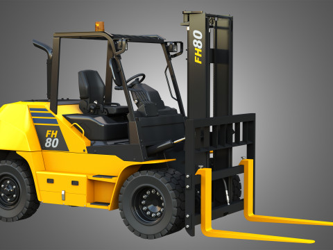 FH7080 IC Pneumatic Forklift Modello 3D