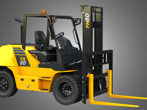FH7080 IC Pneumatic Forklift 3D Model