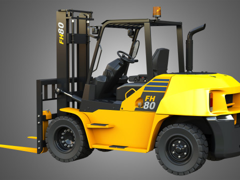 FH7080 IC Pneumatic Forklift Modello 3D