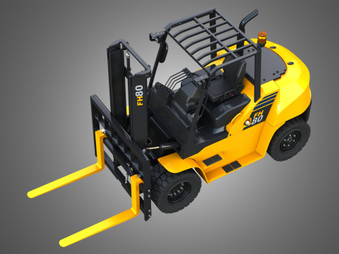 FH7080 IC Pneumatic Forklift Modello 3D