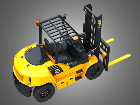 FH7080 IC Pneumatic Forklift Modello 3D