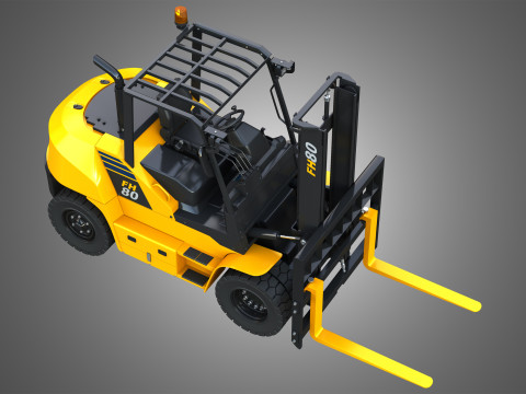 FH7080 IC Pneumatic Forklift Modello 3D