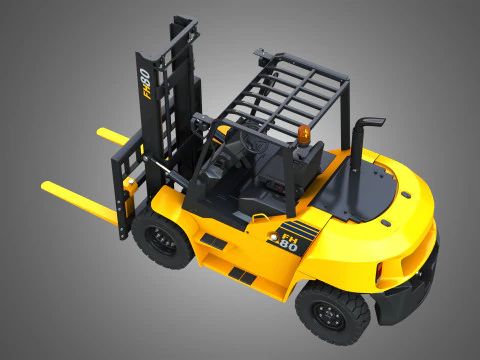 FH7080 IC Pneumatic Forklift 3D Model
