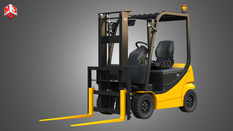 AE50 Electric Forklift 3D-Modell .c4d .max .obj .3ds .fbx .stl .blend 