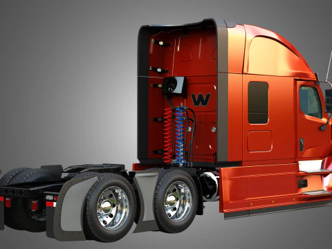 57X Semi Truck - Ultra Cab Sleeper Truck 3D Model