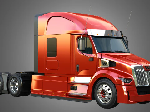 57X Semi Truck - Ultra Cab Sleeper Truck 3D Model