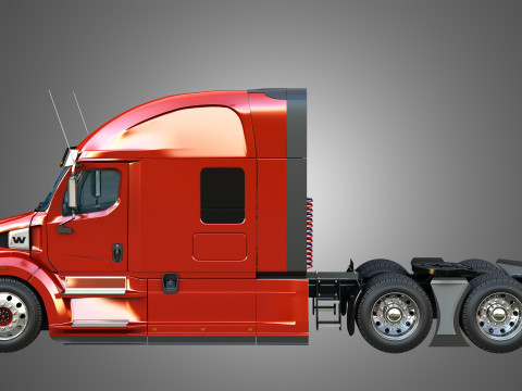57X Semi Truck - Ultra Cab Sleeper Truck 3D 모델