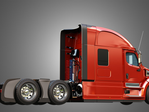 57X Semi Truck - Ultra Cab Sleeper Truck 3D 모델