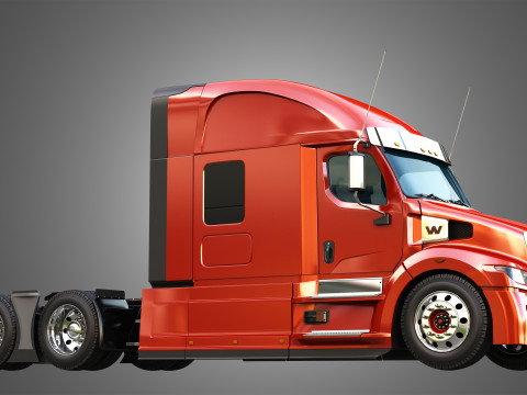 57X Semi Truck - Ultra Cab Sleeper Truck 3D 모델