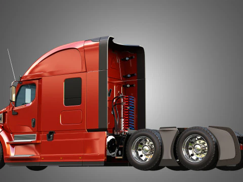 57X Semi Truck - Ultra Cab Sleeper Truck 3D Model