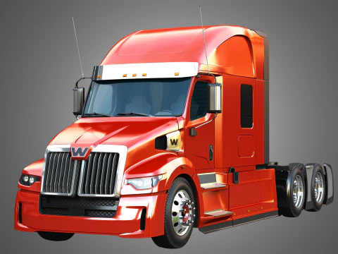 57X Semi Truck - Ultra Cab Sleeper Truck 3D Model