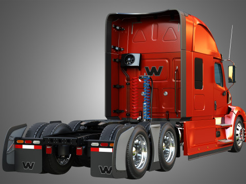 57X Semi Truck - Ultra Cab Sleeper Truck 3D 모델