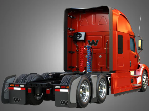57X Semi Truck - Ultra Cab Sleeper Truck 3D Model
