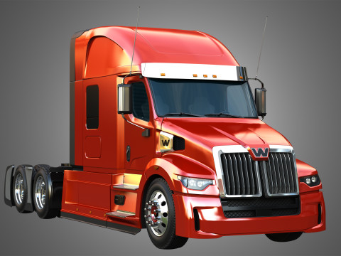 57X Semi Truck - Ultra Cab Sleeper Truck 3D 모델