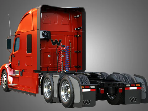 57X Semi Truck - Ultra Cab Sleeper Truck 3D Model