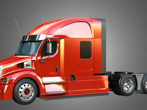 57X Semi Truck - Ultra Cab Sleeper Truck 3D Model
