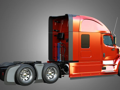 57X Semi Truck - Ultra Cab Sleeper Truck 3D Model