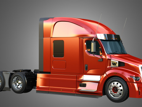 57X Semi Truck - Ultra Cab Sleeper Truck 3D 모델