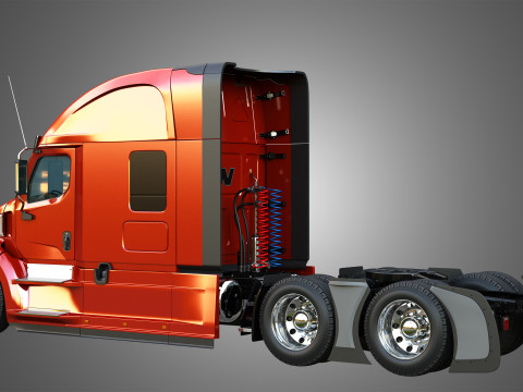 57X Semi Truck - Ultra Cab Sleeper Truck 3D 모델