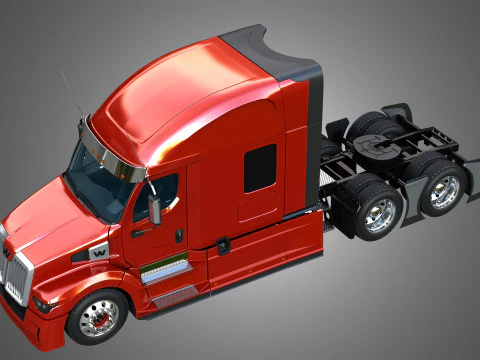 57X Semi Truck - Ultra Cab Sleeper Truck 3D Model