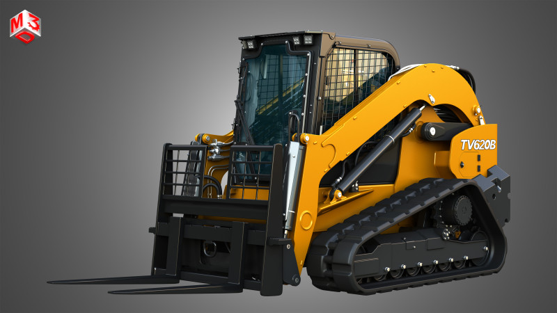 TV620B Compact Track Loader - Pallet Fork 3Dモデル .c4d .max .obj .3ds .fbx .stl .blend 