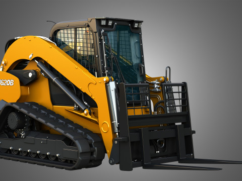 TV620B Compact Track Loader - Pallet Fork 3Dモデル