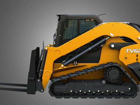 Pala cingolata compatta TV620B - Forca per pallet Modello 3D