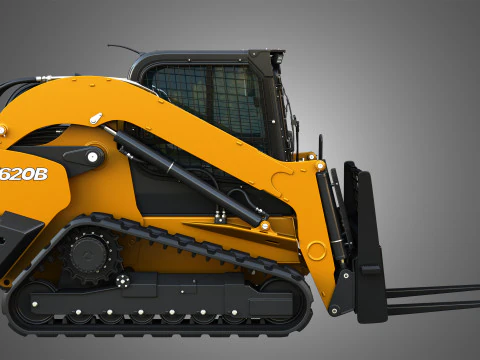 Pala cingolata compatta TV620B - Forca per pallet Modello 3D