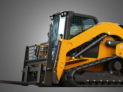 Pala cingolata compatta TV620B - Forca per pallet Modello 3D