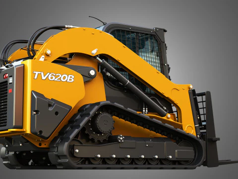 Pala cingolata compatta TV620B - Forca per pallet Modello 3D