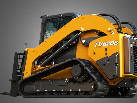 Pala cingolata compatta TV620B - Forca per pallet Modello 3D