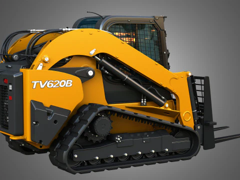 Pala cingolata compatta TV620B - Forca per pallet Modello 3D