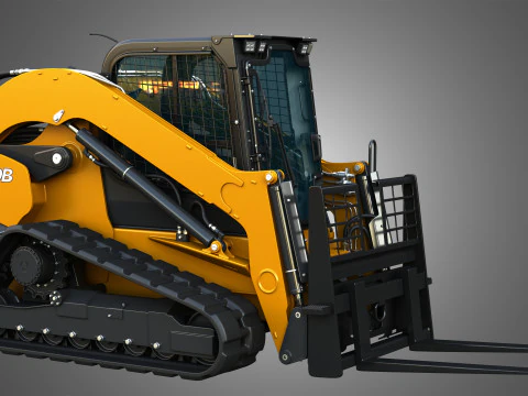 Pala cingolata compatta TV620B - Forca per pallet Modello 3D