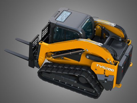 TV620B Compact Track Loader - Pallet Fork 3Dモデル