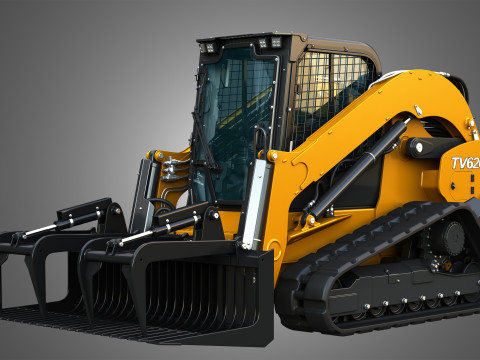 TV620B Compact Track Loader - Rock Grapple Modelo 3D