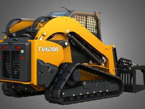 TV620B Compact Track Loader - Rock Grapple 3D Модель