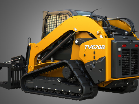 TV620B Compact Track Loader - Rock Grapple 3D Модель