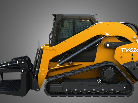 TV620B Compact Track Loader - Rock Grapple 3D Модель