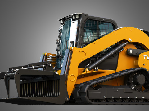 TV620B Compact Track Loader - Rock Grapple 3D Модель