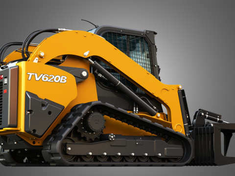 TV620B Compact Track Loader - Rock Grapple 3D Модель