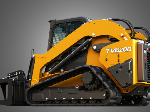 TV620B Compact Track Loader - Rock Grapple 3D Модель