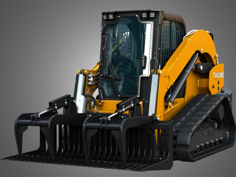 TV620B Compact Track Loader - Rock Grapple 3D Модель