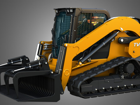 TV620B Compact Track Loader - Rock Grapple 3D Модель