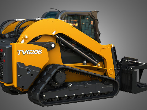 TV620B Compact Track Loader - Rock Grapple 3D Модель