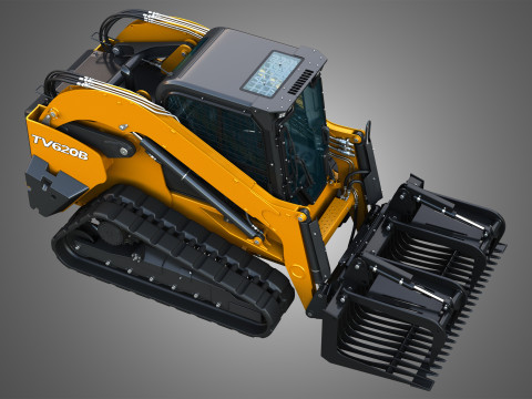 TV620B Compact Track Loader - Rock Grapple 3D Модель