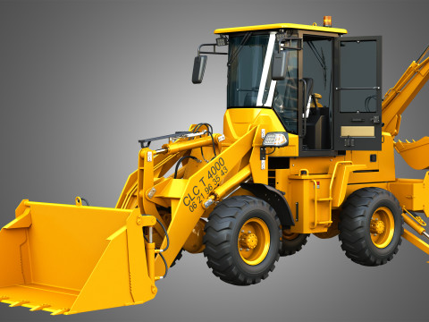 CLC T4000 Articulated Backhoe Loader Tracto Pelle 3D 模型