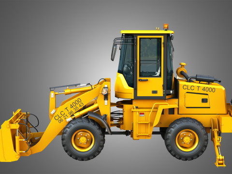 CLC T4000 Articulated Backhoe Loader Tracto Pelle 3D 模型