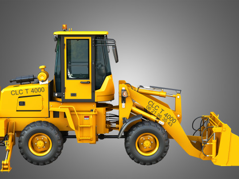 CLC T4000 Articulated Backhoe Loader Tracto Pelle 3D 模型